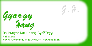 gyorgy hang business card